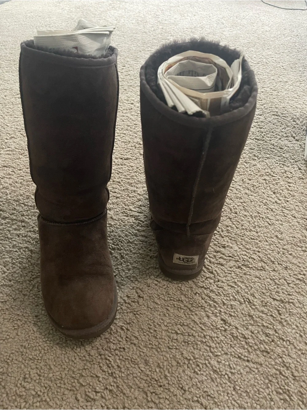 UGG Classic Brown Suede Winter Boots - W Size 8